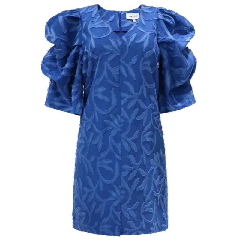LIBERTÉ dame kjole WINNIE - JACQUARD BLUE