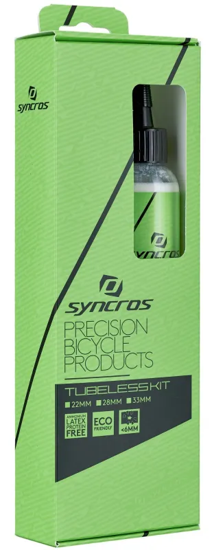 Syncros Tubeless Kit - Fælgtape 24mm / Ventiler / Væske