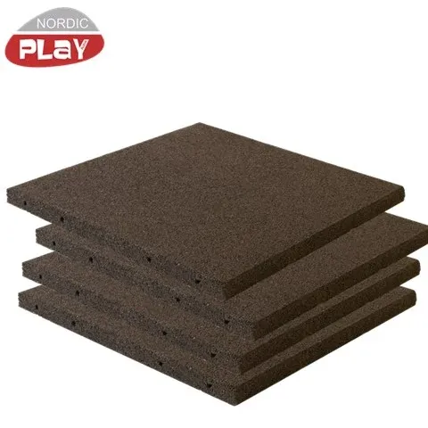 Nordic Play - Gummiflise 50x50x3 cm sort Nordic Play - Active 30 m2 - 120 stk.