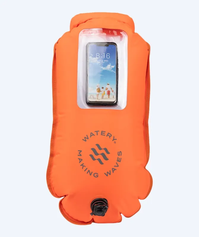 Watery havtaske til svømning - Window 28L - Orange - Svømmebøje