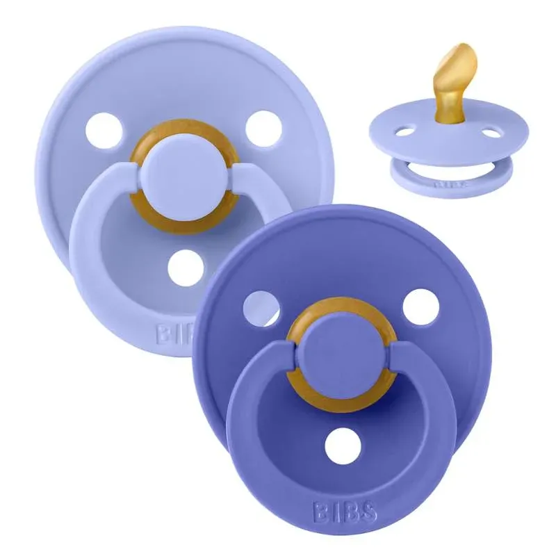 BIBS Anatomisk Colour Sut - 2-Pak - Str. 1 - Naturgummi - Hush/Grape