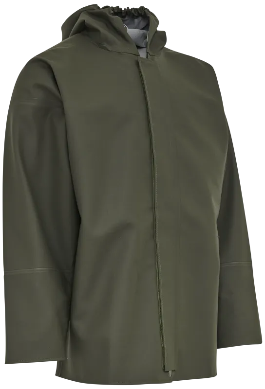 Regnjakke kraftig PVC 179806 oliven Str. 4XL