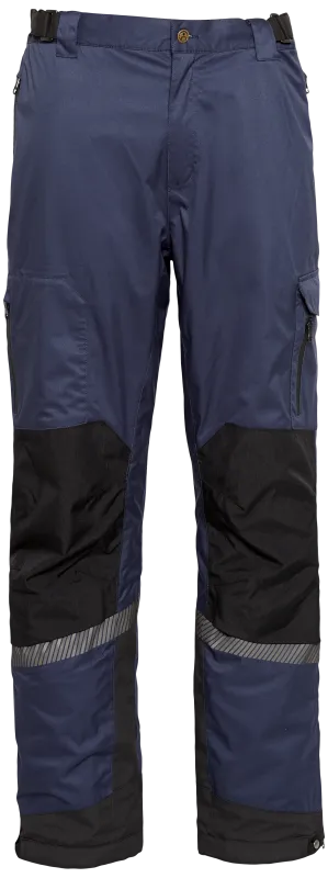 Arbejdsregnbuks stretch 182400 navy Str./sort Str. 3XL