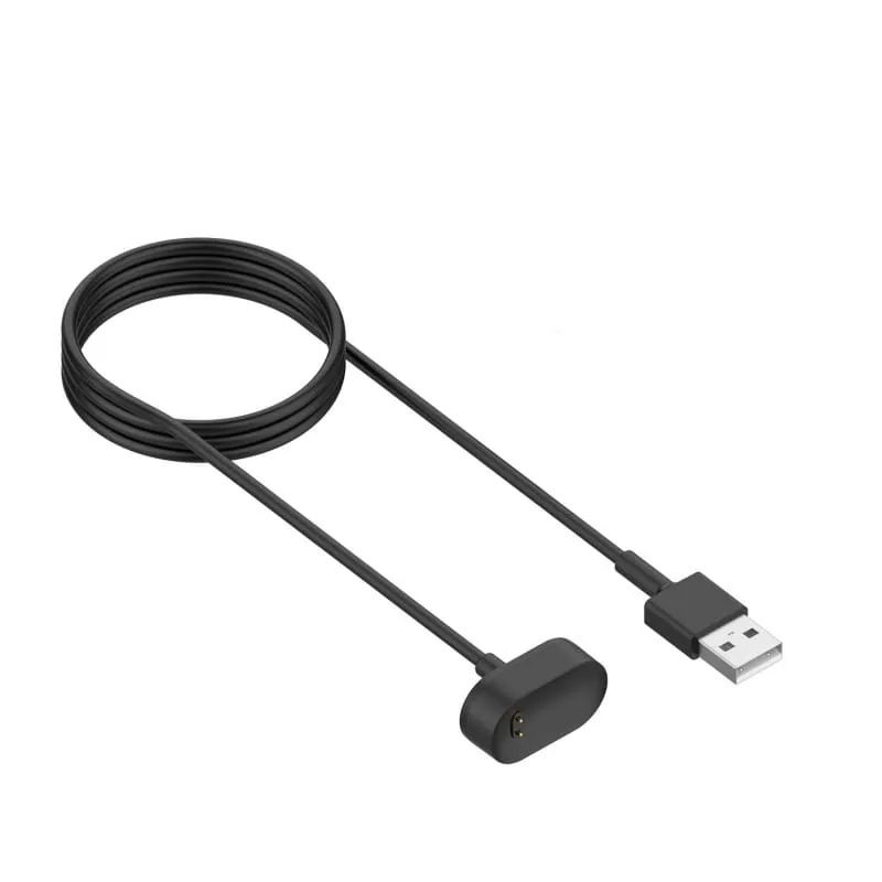 Oplader til Fitbit Inspire, Inspire HR og Fitbit Ace 2. Magnetisk opladekabel. 1m. Sort.