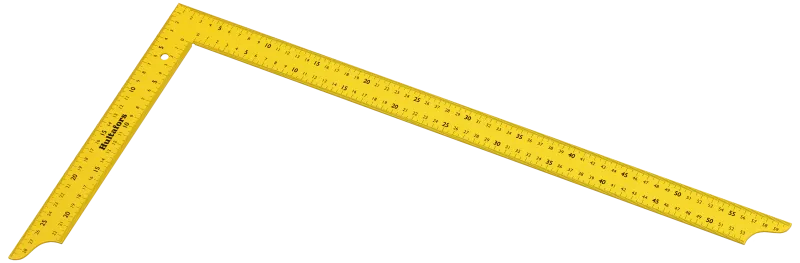 Tømrervinkel gullakeret stål 800×310mm TMV80