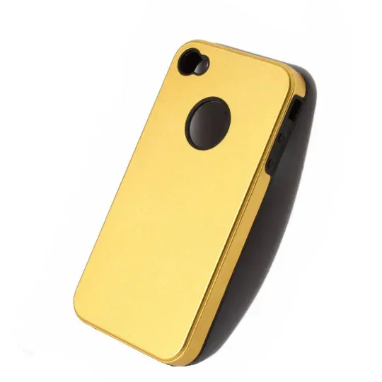 iPhone 4 alu cover m silikone indmad. Gold.