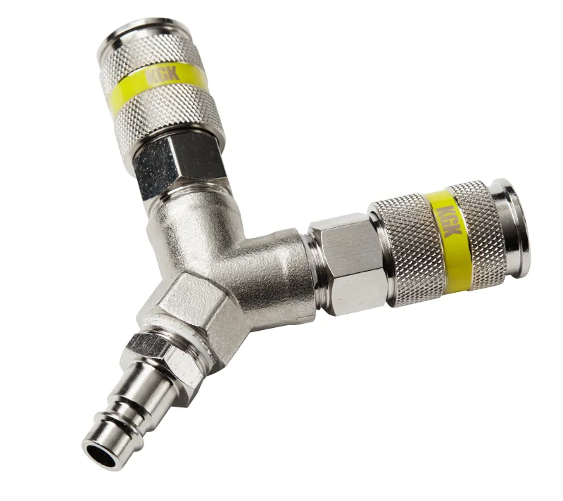 Y-stykke 3/8"med nippel & 2 koblinger