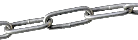 Langleddet kæde DIN763 varmgalv. 4mm