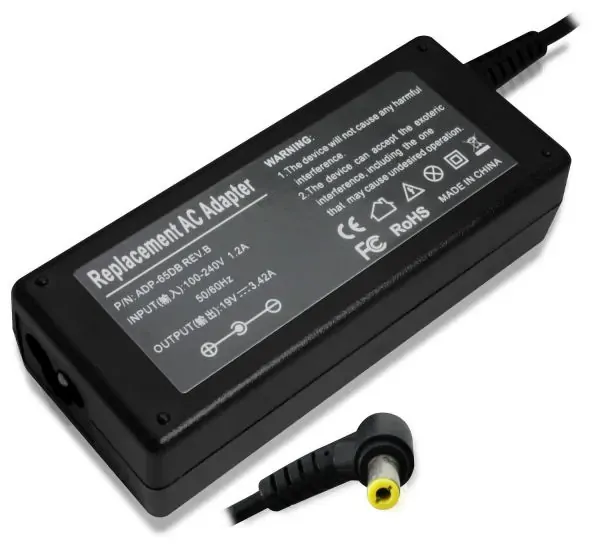 Oplader til Acer. 65W-19V/3.42A (5.5x1.7).