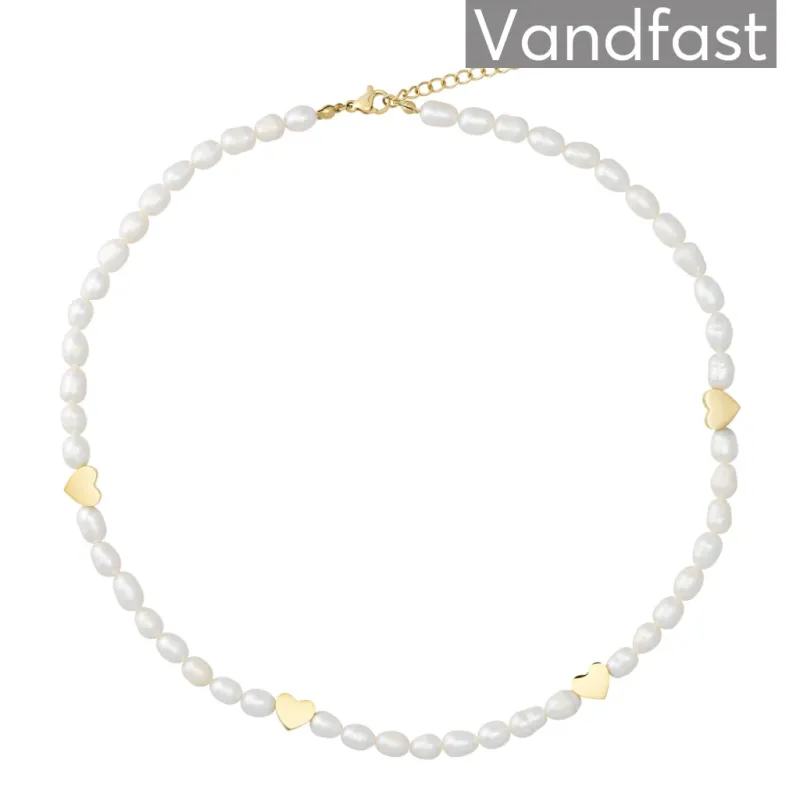 ANNEBRAUNER Pearl Love Halskæde 18K Guldbelagt