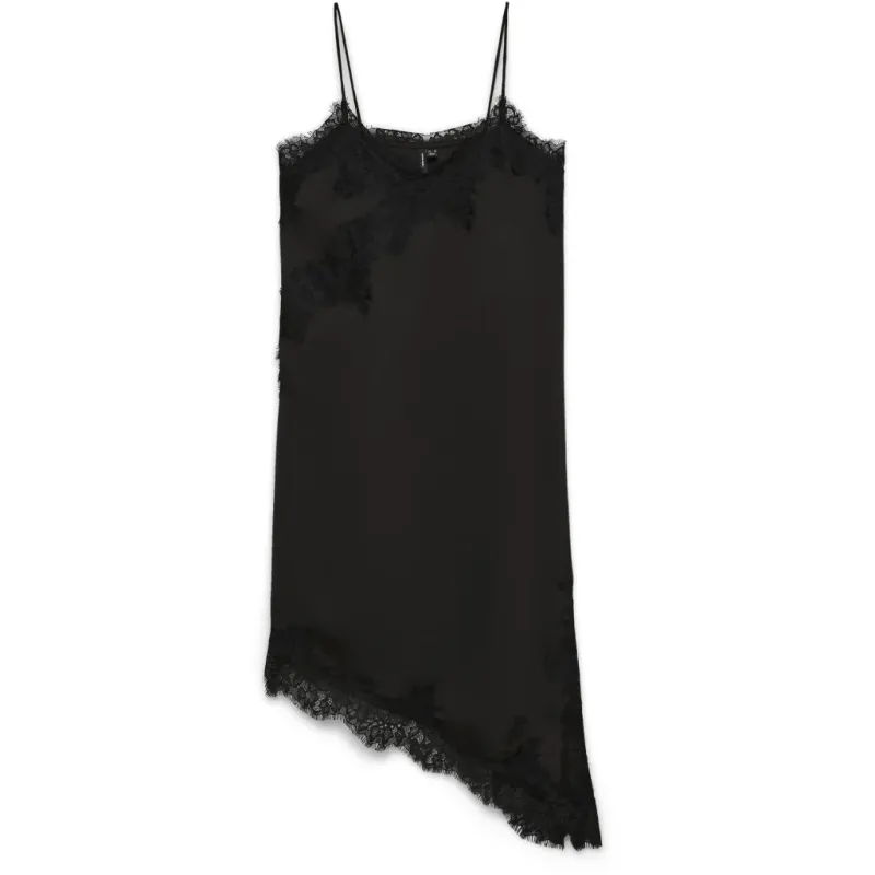 VERO MODA dame kjole VMNOVI - Black BLACK LACE