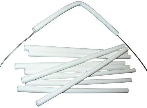 Isolatorrør hvid med 8 mm hul 10 stk