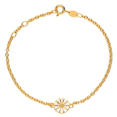 Lund Marguerit armbånd i forgyldt Sølv - 16 til 19 cm