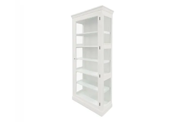 Fur Vitrineskab - 212x84x44 cm Hvid