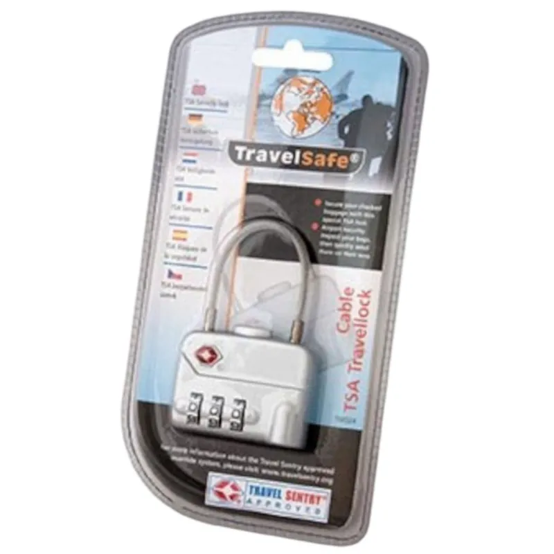 TravelSafe Combination Lock TSA med kabel