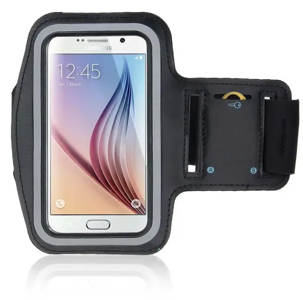 Sportsarmbånd til bla Samsung S3, S4, S5, S6, S6 Edge & S7. Sort