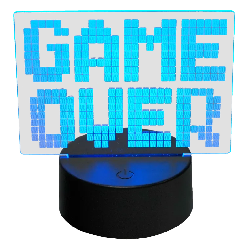 MECHARITE - 3D Lampe - GAME OVER - GEEKD.dk