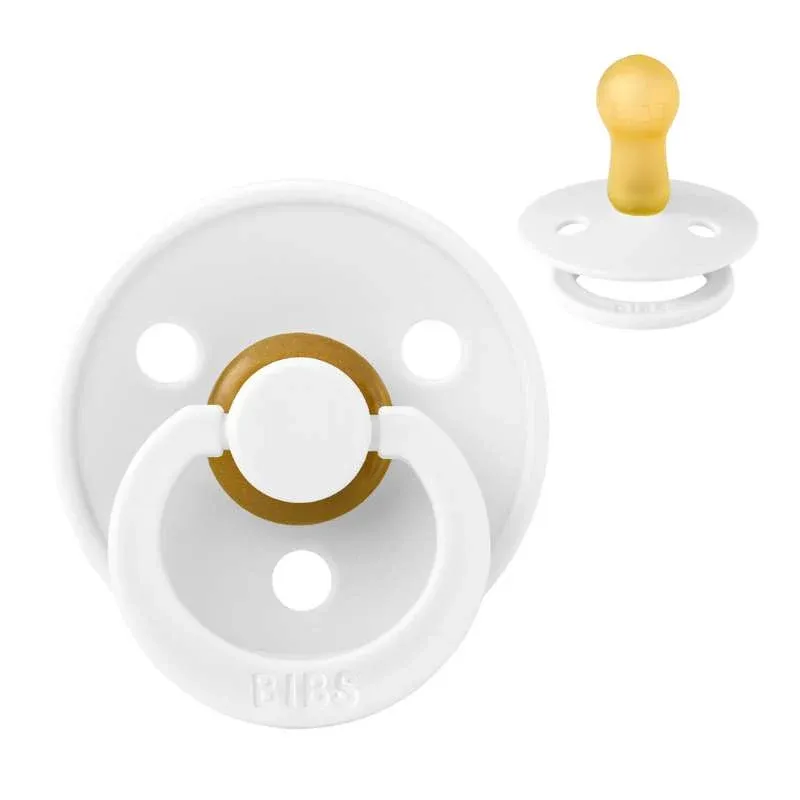 BIBS Rund Colour Sut - Str. 2 - Naturgummi - White