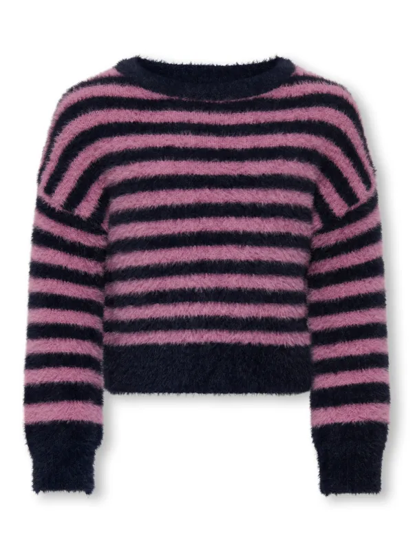 Only Mini Newpiumo Pullover - Night Sky/Mauve Orchid - 92 cm