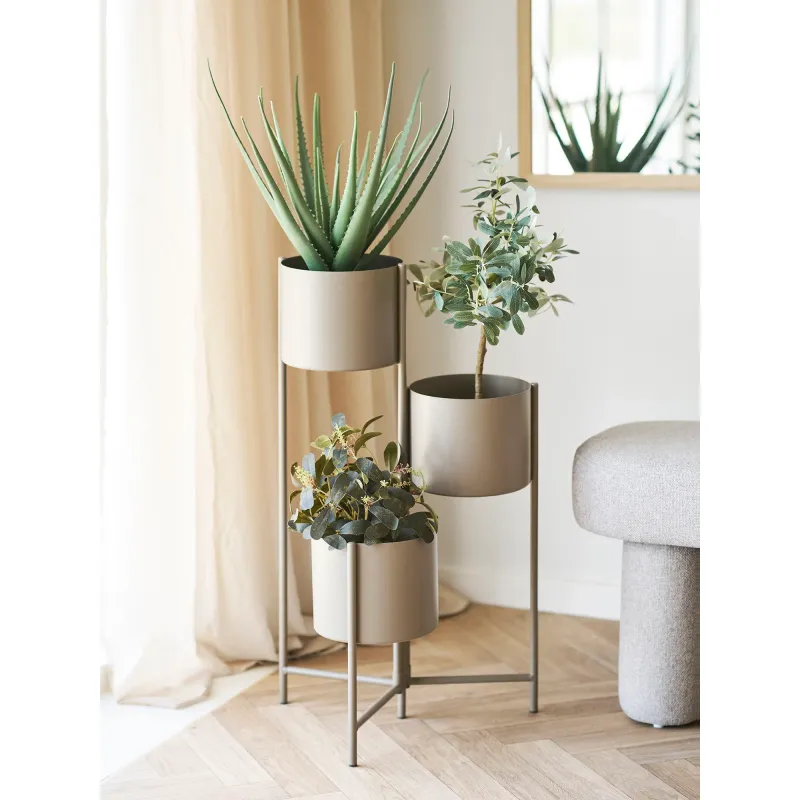 House Nordic - Urtepotte, stål, brun H75,5 cm