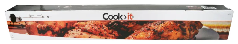 Cook>it rotisseri til 3 og 4 brænders gasgrill med 10×10 mm spyd rustfri