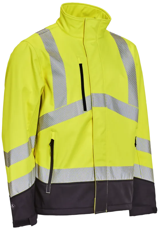 Hi-vis softshelljakke 116505R gul/sort Str. 2XL