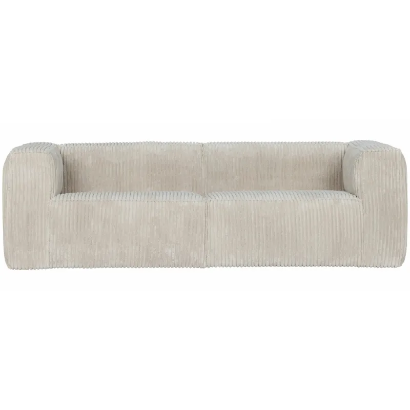 WOOOD Bean 3,5 pers. sofa - natur fløjl stof