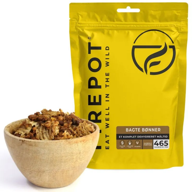 Firepot Bagte Bønner, frysetørret mad, Reg