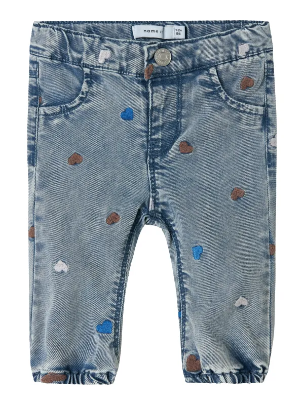 Name It Rose Shaped Jeans - Light Blue Denim - 50 cm