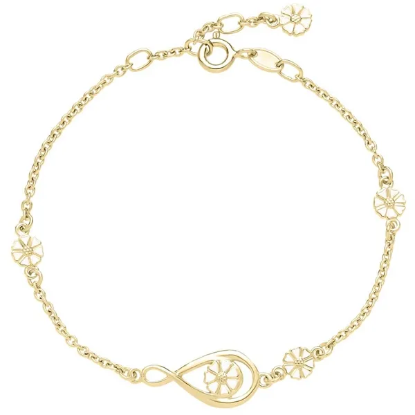Lund Marguerit Armbånd Forgyldt Sølv med Infinity 5 mm