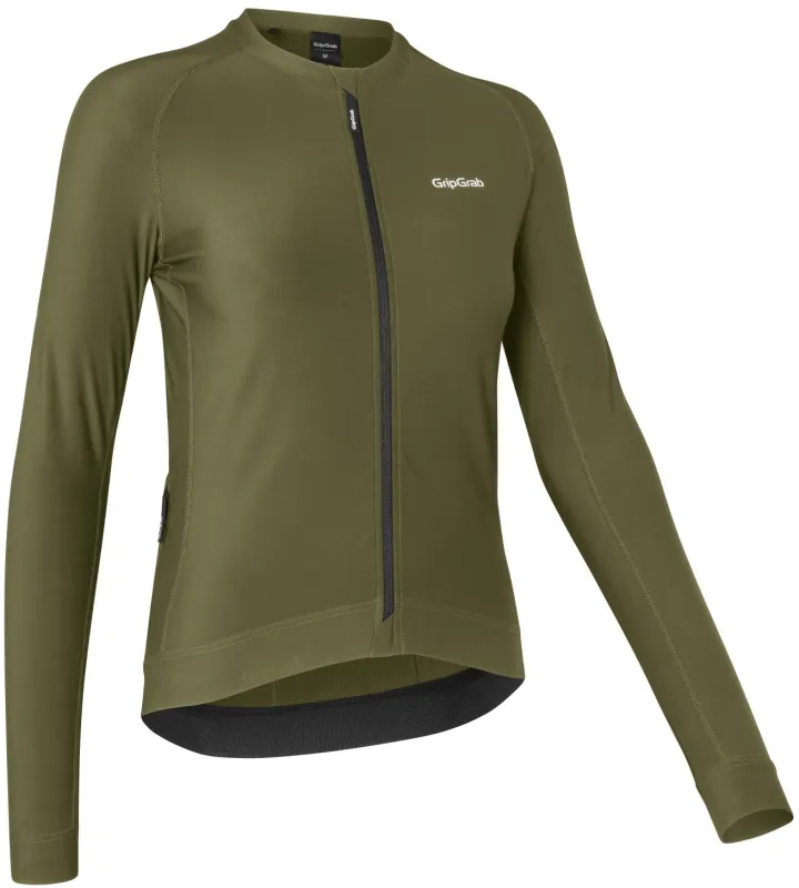 GripGrab PACR Langærmet Cykeltrøje til damer - Olive Green