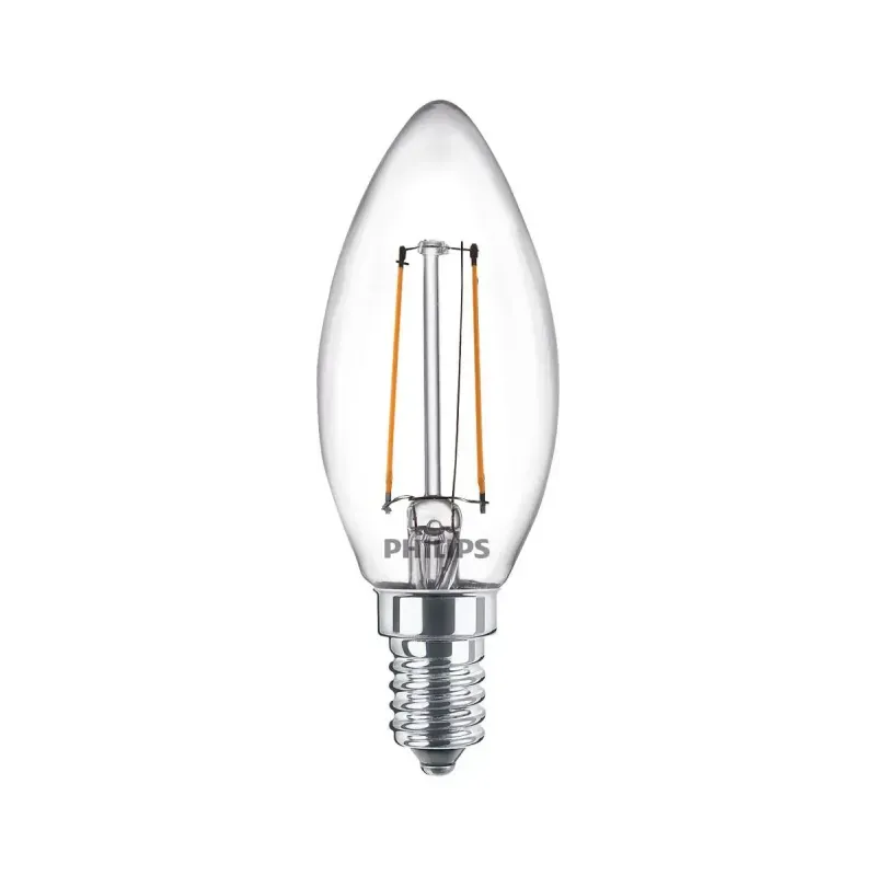 Philips LED Classic Filament Kertepære B35 E14 Klar 25W Varm Hvid 2-pak BOX
