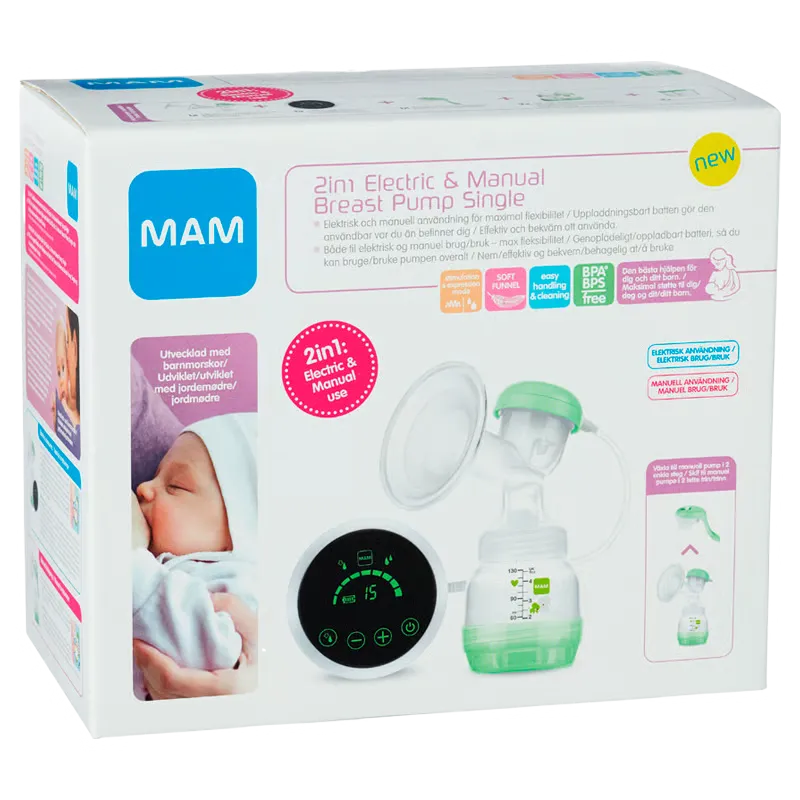 MAM Breast Pump Electric 2-in-1 (1 stk)