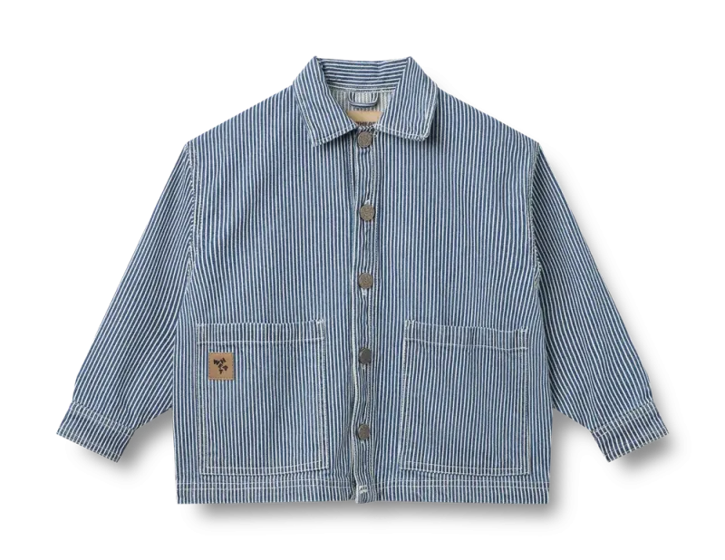 Cole Skjortejakke - Denim Stripe - 116