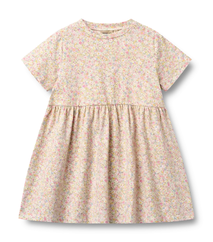 Anna Jersey Kjole - Blush Flower Meadow - 116