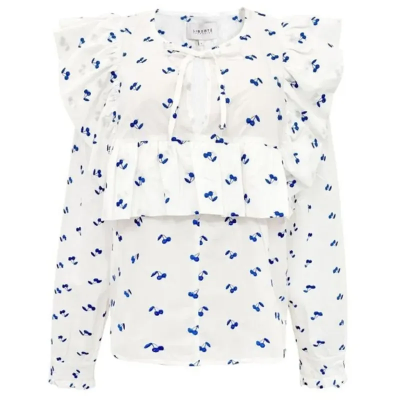 LIBERTE dame bluse HEATHER 22165 - WHITE BLUE CHERRY