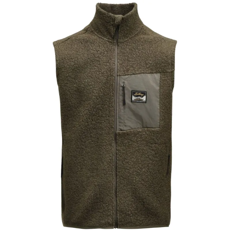 Lundhags Flok Wool Ms Pile Vest, mellemlag, herre, grøn