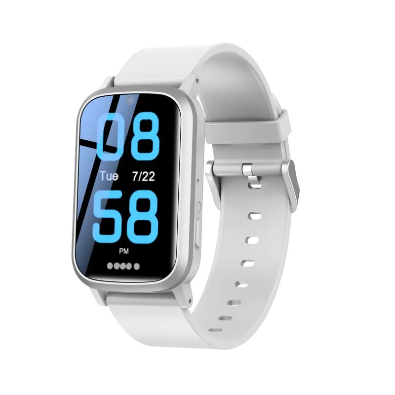 FA58 4G GPS Smartwatch til Børn og Ældre. GPS-positionering, SOS-knap mm. Silver