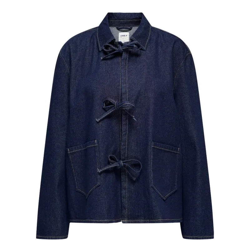 ONLY dame jakke ONLTHILLE - Dark Blue Denim Rinse
