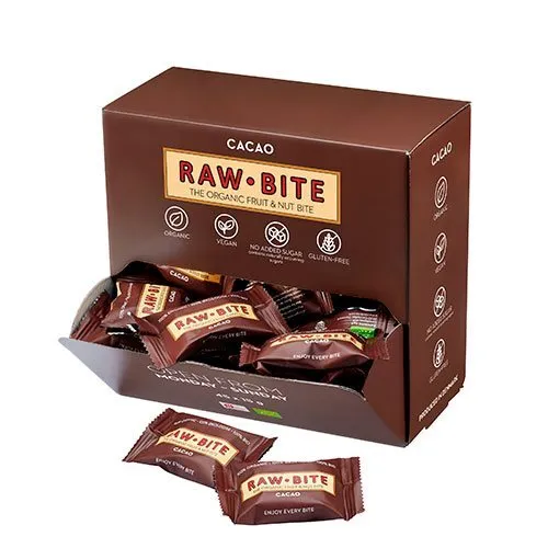 RAWBITE Officebox Cacao 45x15g Økologisk