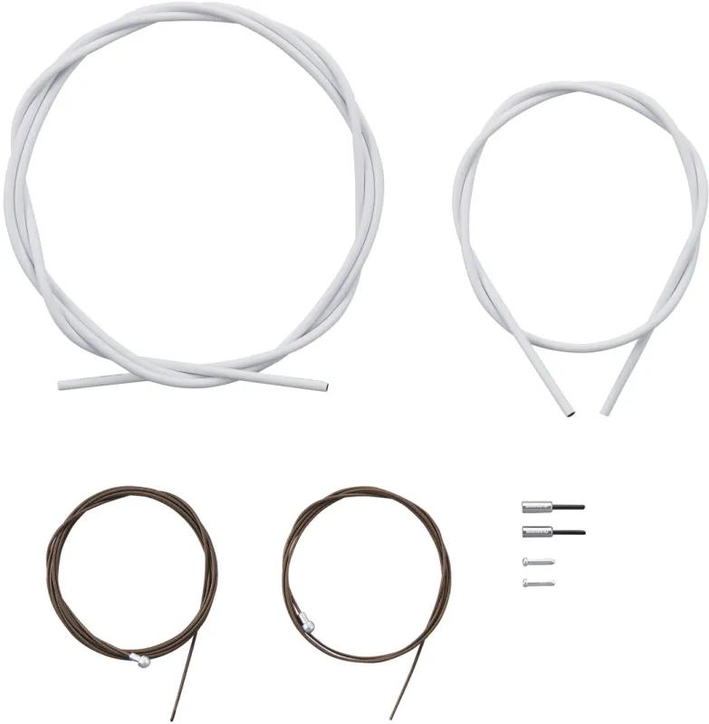 Shimano BC-9000 Bremsekabelsæt m. Polymeroverflade - Hvid
