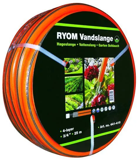 Vandslange orange 3/4" 4-Lag Arm.25M