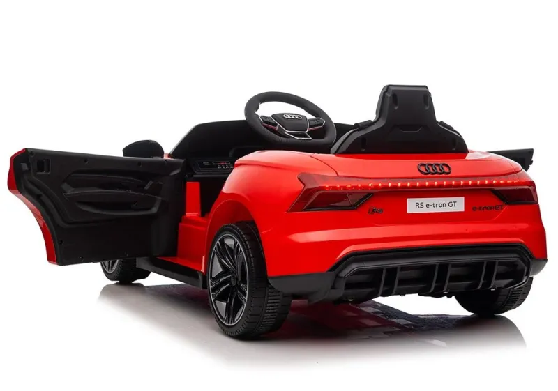 License - Audi RS e-tron GT, rød, 4 hjulstræk, 4x12V/30W, 12V/7Ah, 2.4GHz RC.