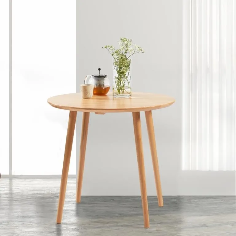 DT 100 - Rundt spisebord i massiv bøg, diameter 70 cm.