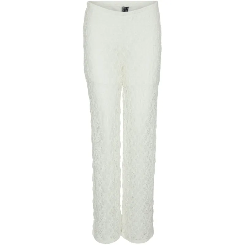 PIECES X DITTE ESTRUP X CILLE FJORD PCGAYA LACE PANTS - Cloud Dancer