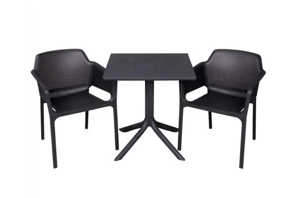 Nardi Clip Net Cafesæt 70x70 - Antracit