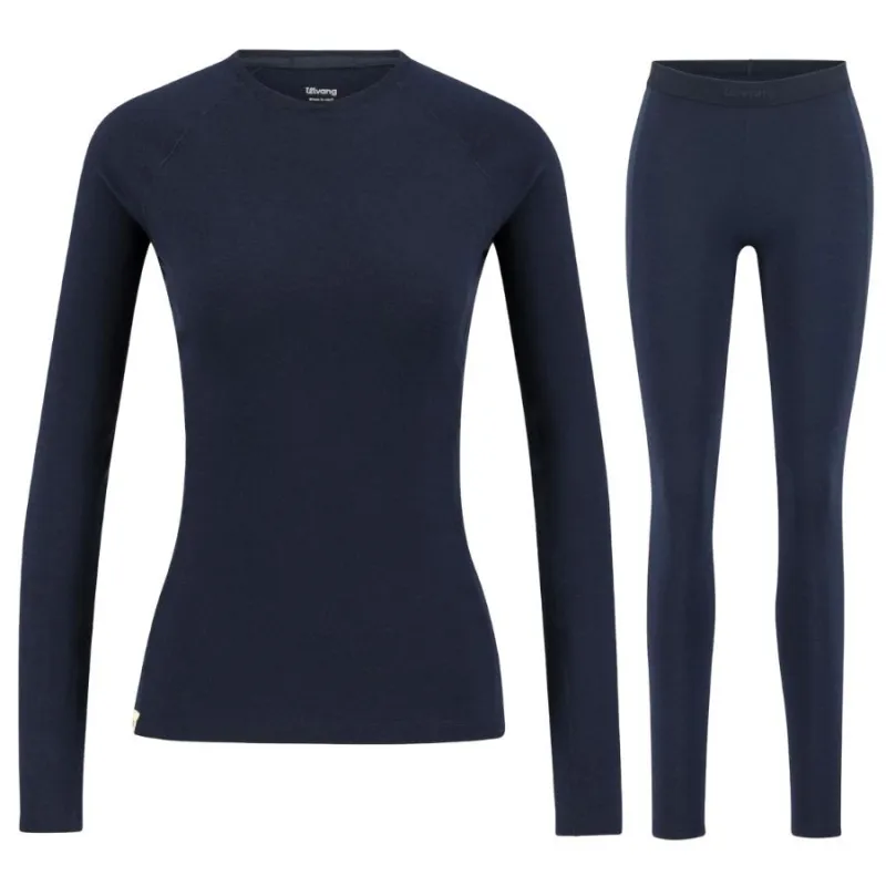 Ulvang Hero Crew/Hero Tights skiundertøjssæt, dame, mørkeblå