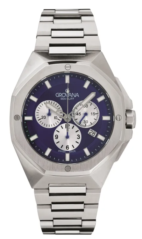 Grovana Sea Cliff Chronograph Blue Herreur