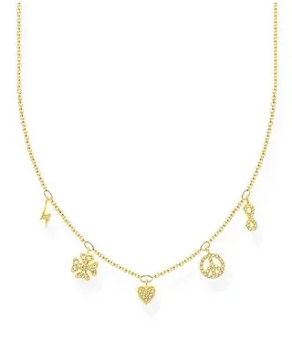 Thomas Sabo Charming Symbols Guld halskæde 42cm