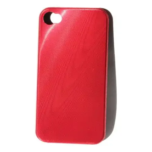 iPhone 4 "wood-grain" cover. Rød.